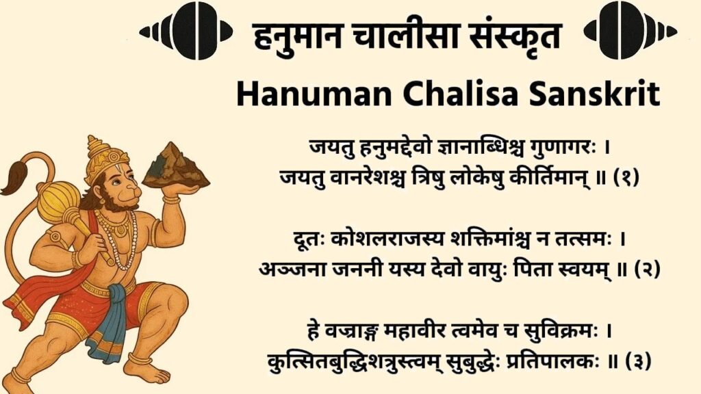 हनुमान चालीसा संस्कृत – Hanuman Chalisa in Sanskrit PDF Download हनुमान चालीसा संस्कृत – Hanuman Chalisa in Sanskrit PDF Download